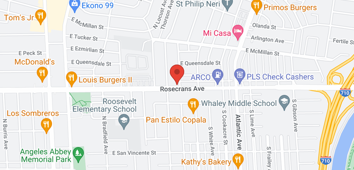 map of 2323 Rosecrans Compton, CA 90221